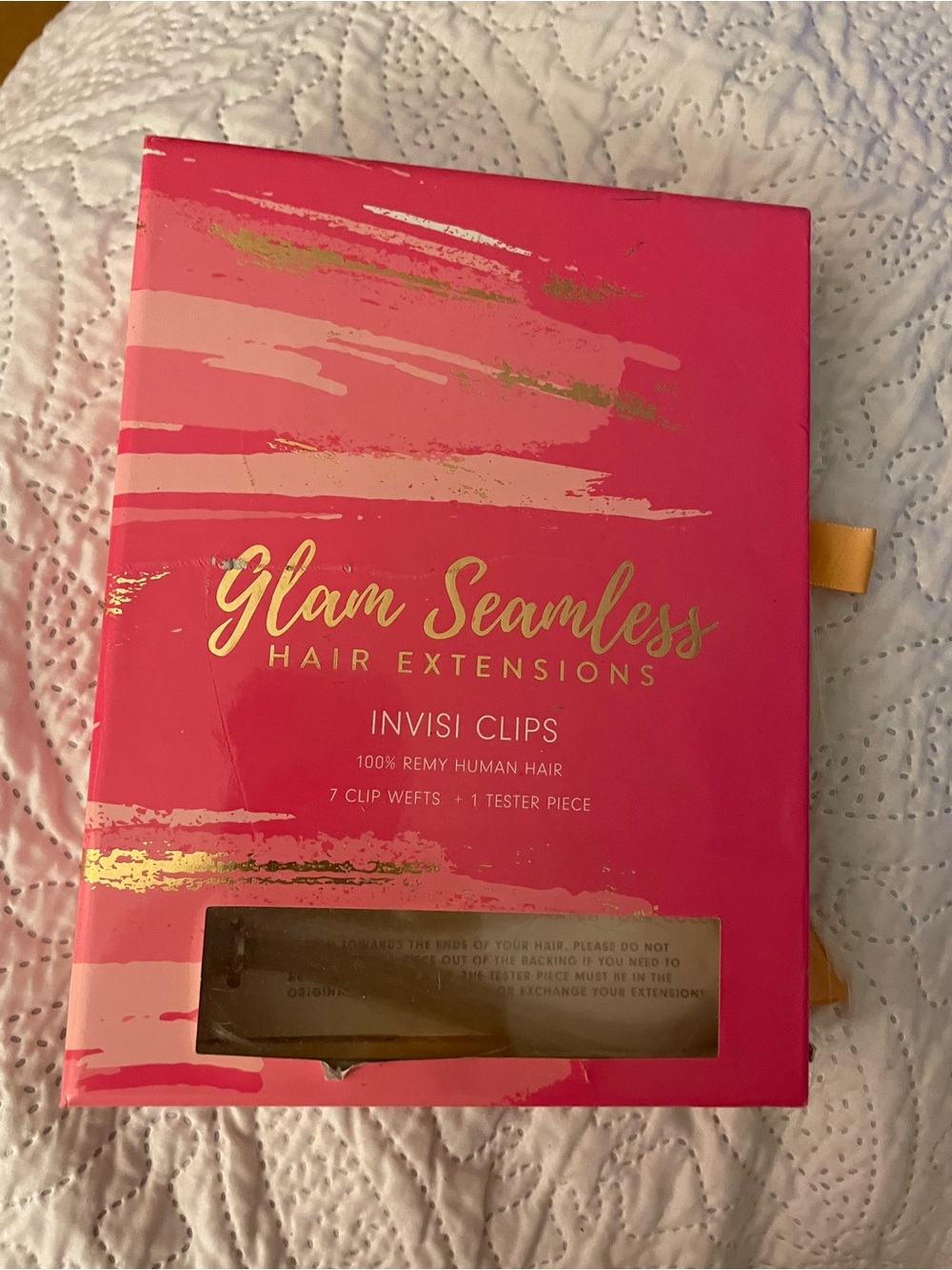 Glam Seamless Invisi Clips Hair Extensions - Pink
